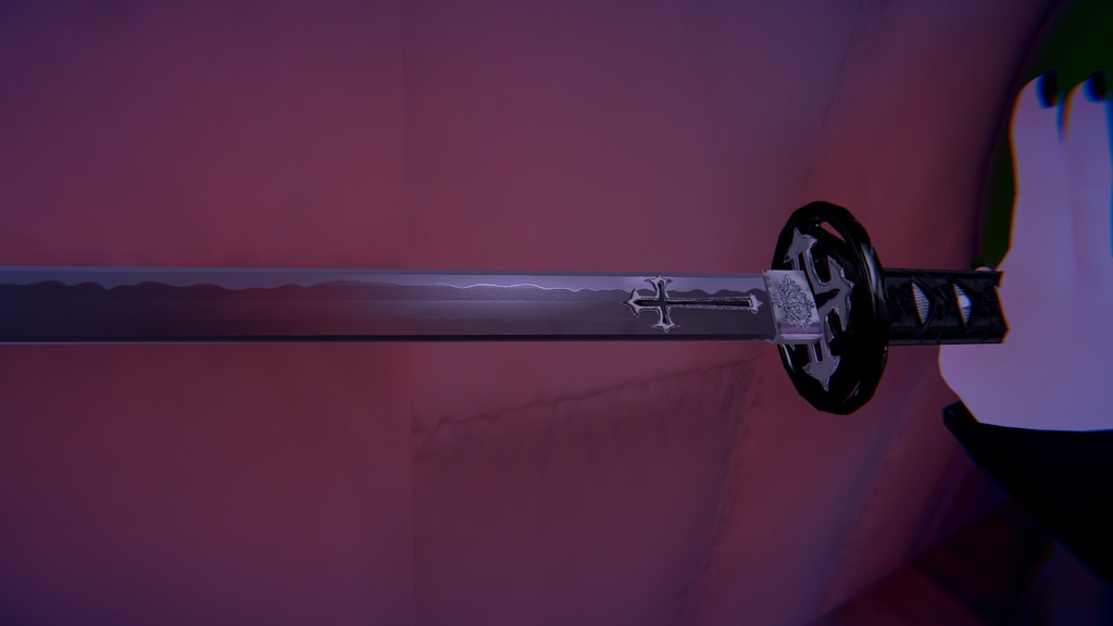 【オリジナル3Dモデル】Tomei Higanbana -十冥彼岸花-【刀】VRChat想定 パーティクルやギミック付き