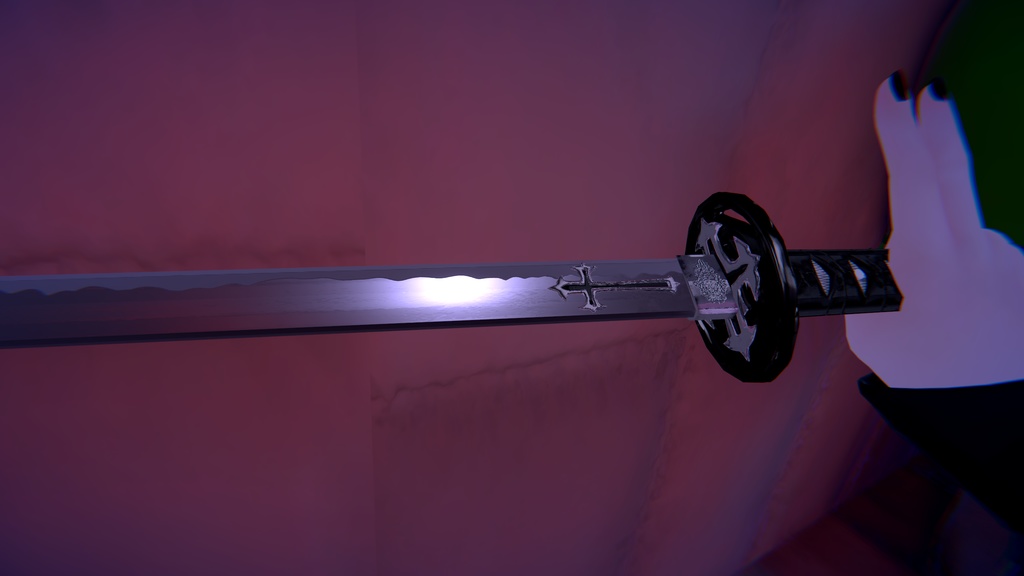 【オリジナル3Dモデル】Tomei Higanbana -十冥彼岸花-【刀】VRChat想定 パーティクルやギミック付き