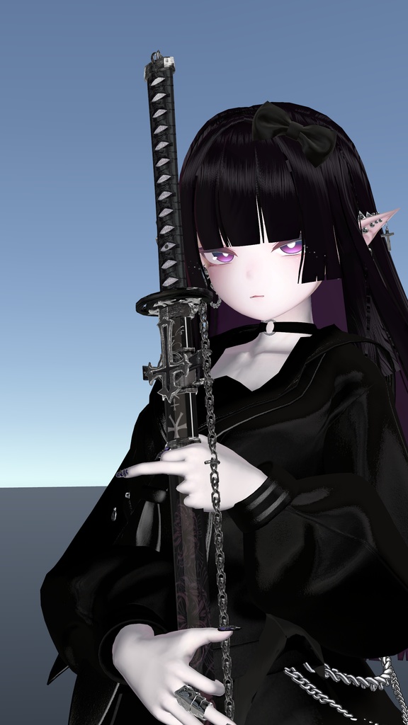 【オリジナル3Dモデル】Tomei Higanbana -十冥彼岸花-【刀】VRChat想定 パーティクルやギミック付き