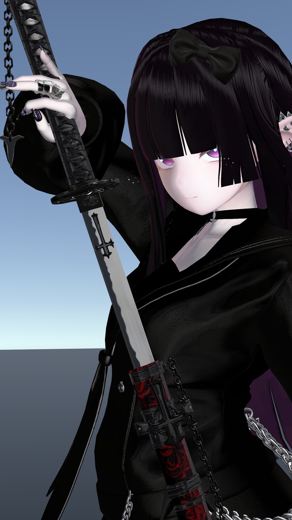 【オリジナル3Dモデル】Tomei Higanbana -十冥彼岸花-【刀】VRChat想定 パーティクルやギミック付き