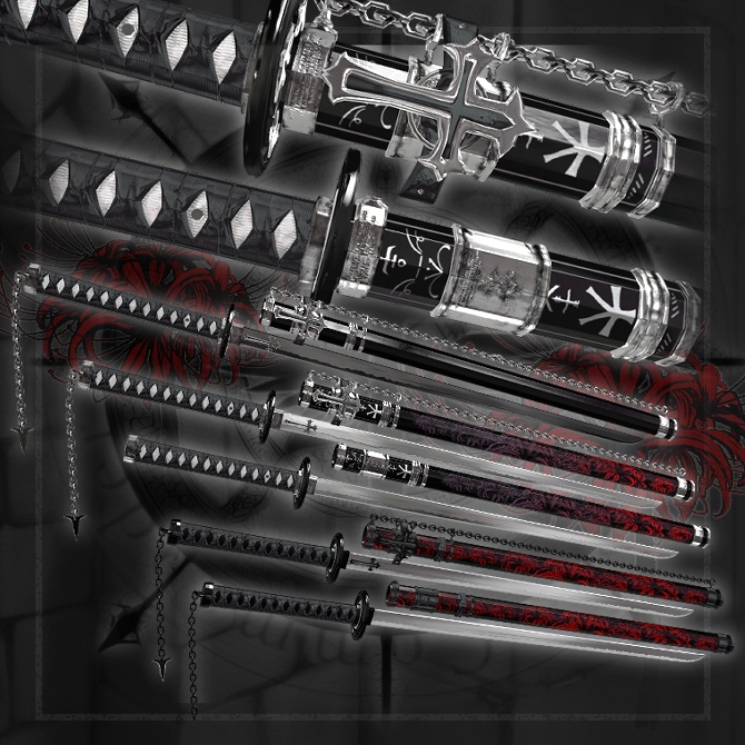 【オリジナル3Dモデル】Tomei Higanbana -十冥彼岸花-【刀】VRChat想定 パーティクルやギミック付き