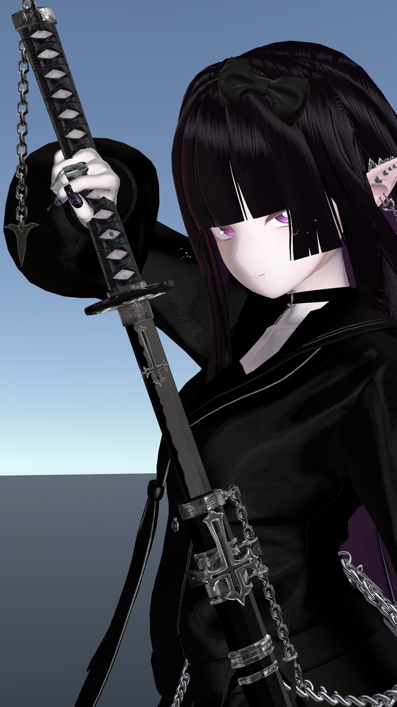 【オリジナル3Dモデル】Tomei Higanbana -十冥彼岸花-【刀】VRChat想定 パーティクルやギミック付き