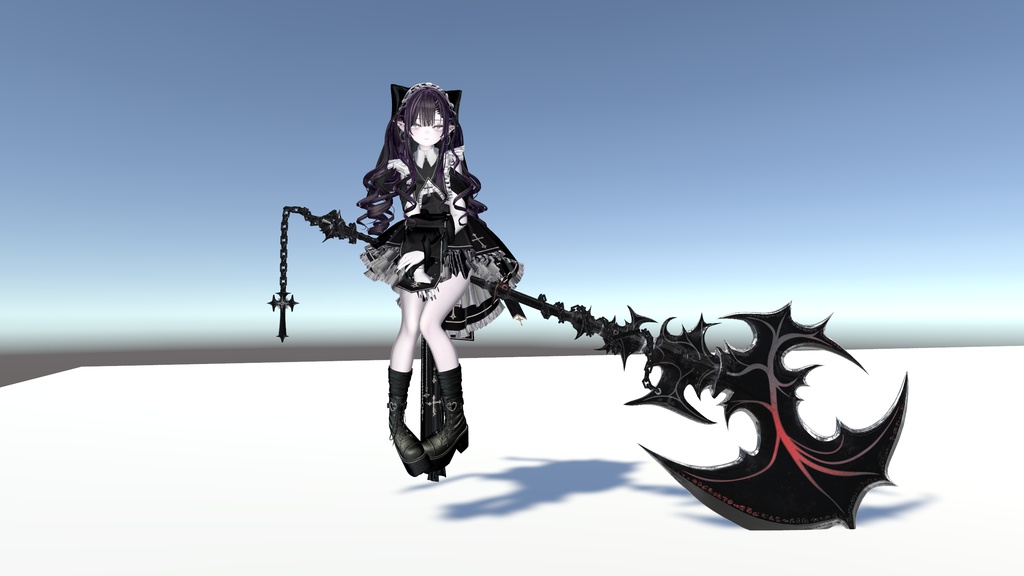 【オリジナル3Dモデル】AbyssNightmare -アビスナイトメア-【斧】VRChat想定 パーティクルやギミック付き 大斧 Axe