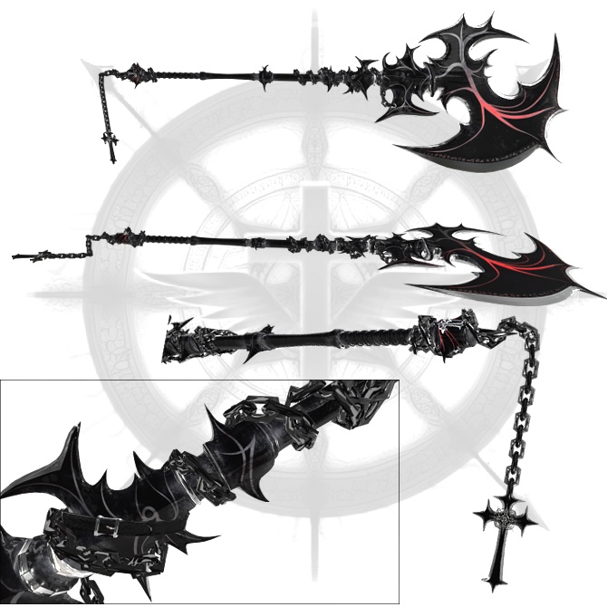 【オリジナル3Dモデル】AbyssNightmare -アビスナイトメア-【斧】VRChat想定 パーティクルやギミック付き 大斧 Axe