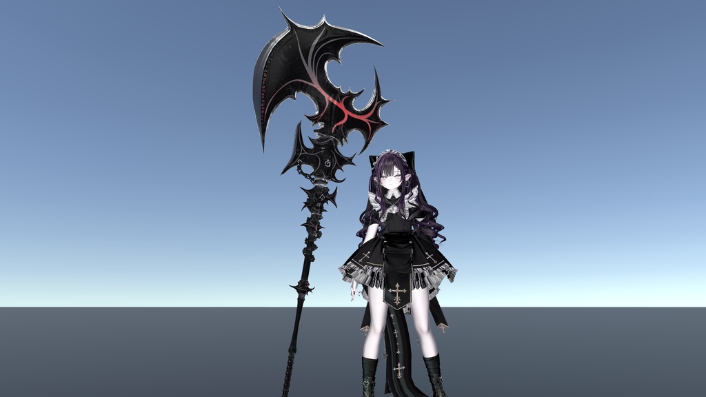 【オリジナル3Dモデル】AbyssNightmare -アビスナイトメア-【斧】VRChat想定 パーティクルやギミック付き 大斧 Axe