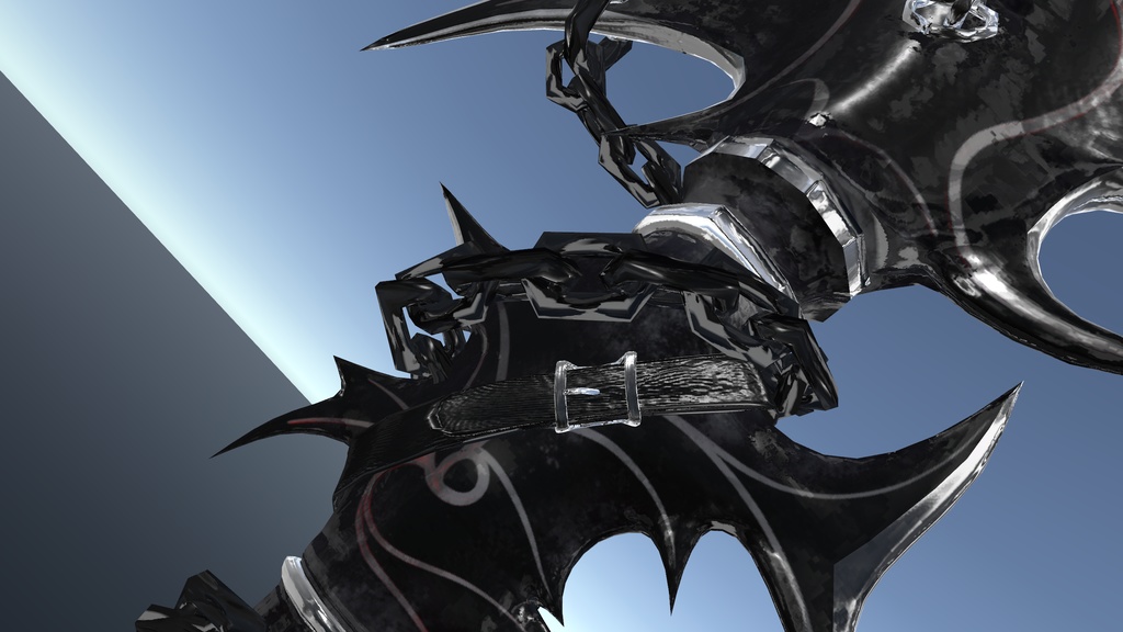 【オリジナル3Dモデル】AbyssNightmare -アビスナイトメア-【斧】VRChat想定 パーティクルやギミック付き 大斧 Axe