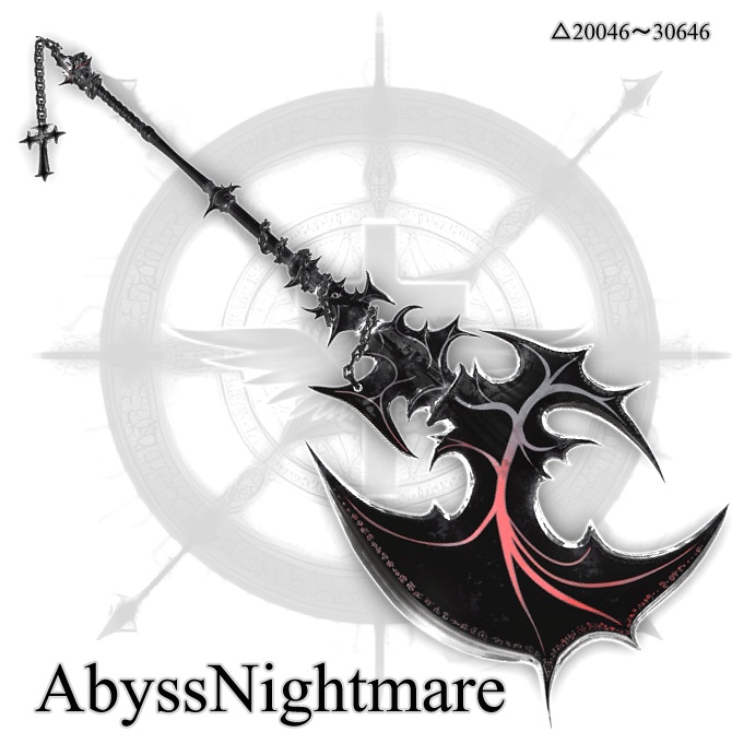 【オリジナル3Dモデル】AbyssNightmare -アビスナイトメア-【斧】VRChat想定 パーティクルやギミック付き 大斧 Axe