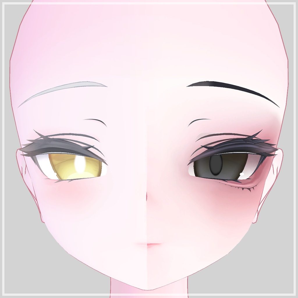 【VRChat】ルルネ 用 アイテクスチャ メイク アップ rurune make up & eye texture るるね