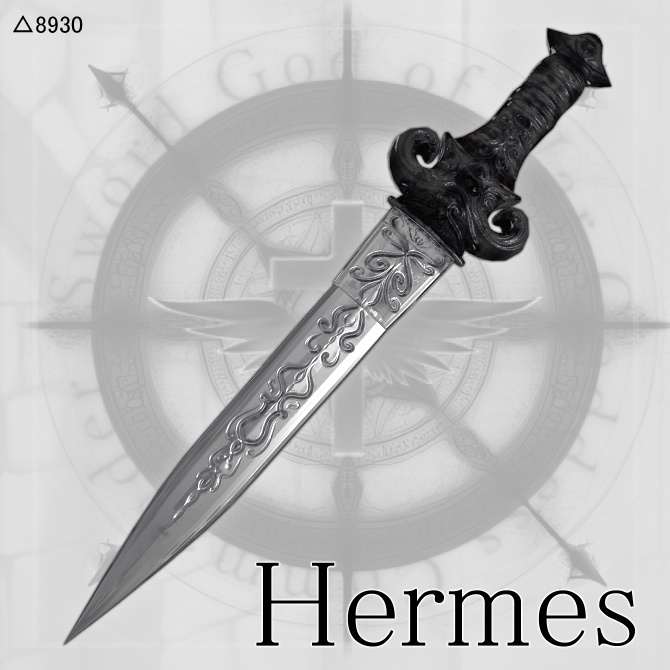 【オリジナル3Dモデル】Hermes -ヘルメス-【隠し ナイフ】VRChat想定 パーティクルやギミック付き 短剣 ダガー 隠しナイフ