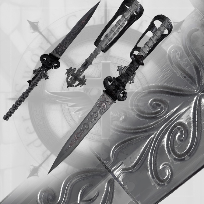 【オリジナル3Dモデル】Hermes -ヘルメス-【隠し ナイフ】VRChat想定 パーティクルやギミック付き 短剣 ダガー 隠しナイフ