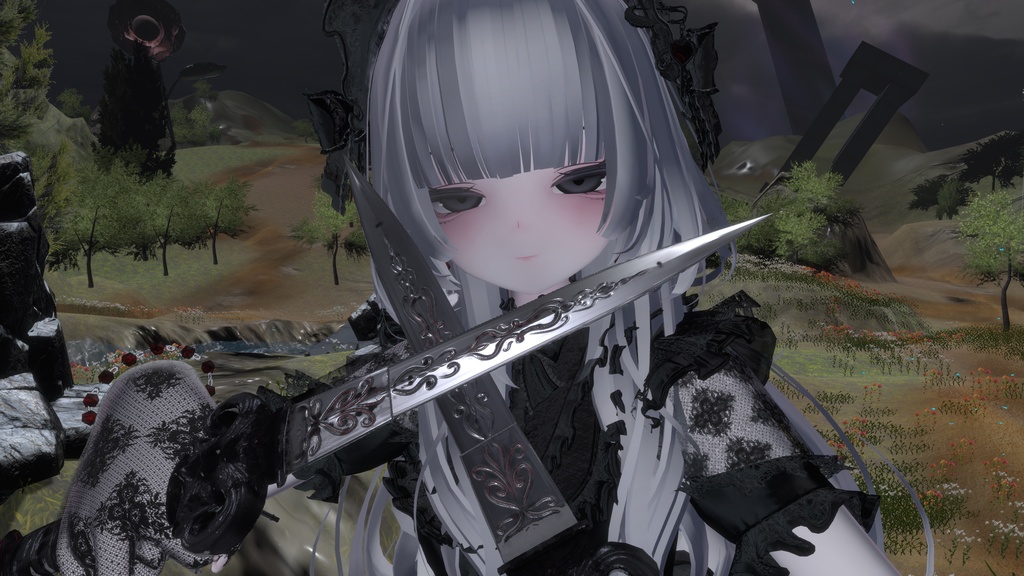 【オリジナル3Dモデル】Hermes -ヘルメス-【隠し ナイフ】VRChat想定 パーティクルやギミック付き 短剣 ダガー 隠しナイフ