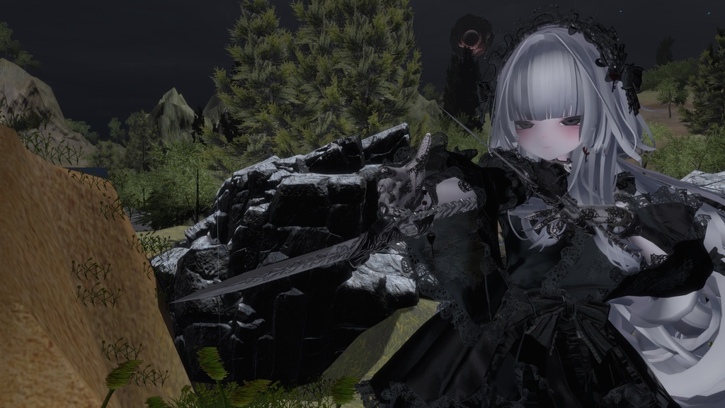 【オリジナル3Dモデル】Hermes -ヘルメス-【隠し ナイフ】VRChat想定 パーティクルやギミック付き 短剣 ダガー 隠しナイフ