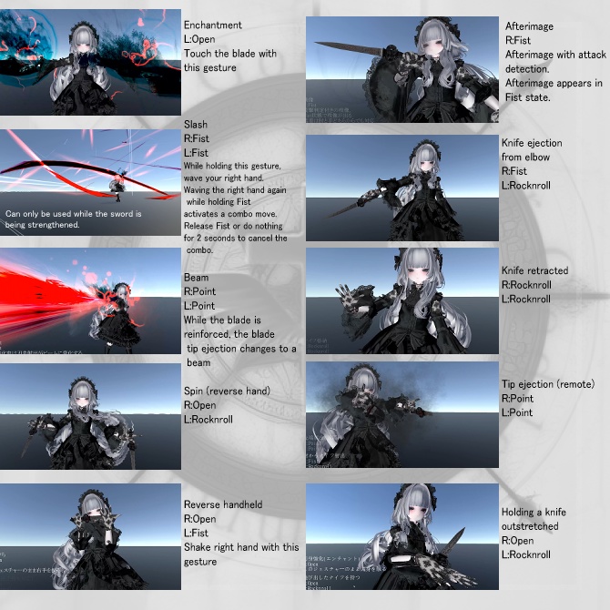 【オリジナル3Dモデル】Hermes -ヘルメス-【隠し ナイフ】VRChat想定 パーティクルやギミック付き 短剣 ダガー 隠しナイフ