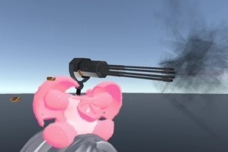 【オリジナル3Dモデル】DeathBear -デスベアー-【熊のぬいぐるみ武器】VRChat想定 パーティクルやギミック付き  隠し武器 銃