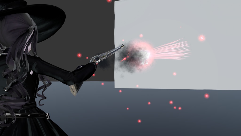 【オリジナル3Dモデル】PunisherZenith -パニッシャーゼニス-【魔法銃】VRChat想定 パーティクルやギミック付き 銃 魔法