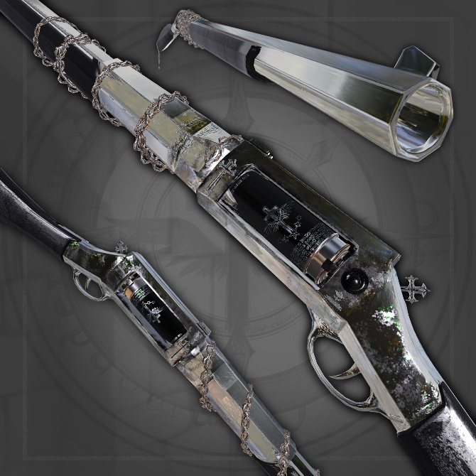 【オリジナル3Dモデル】PunisherZenith -パニッシャーゼニス-【魔法銃】VRChat想定 パーティクルやギミック付き 銃 魔法