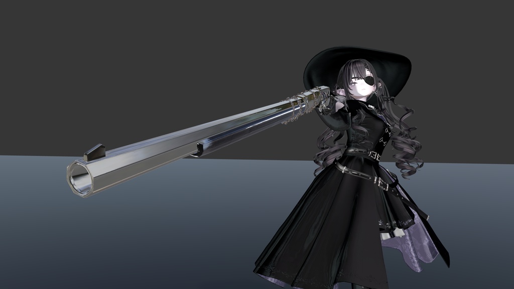 【オリジナル3Dモデル】PunisherZenith -パニッシャーゼニス-【魔法銃】VRChat想定 パーティクルやギミック付き 銃 魔法