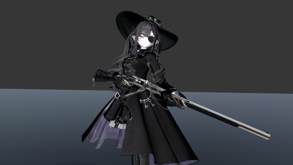 【オリジナル3Dモデル】PunisherZenith -パニッシャーゼニス-【魔法銃】VRChat想定 パーティクルやギミック付き 銃 魔法