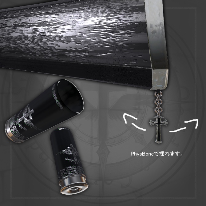 【オリジナル3Dモデル】PunisherZenith -パニッシャーゼニス-【魔法銃】VRChat想定 パーティクルやギミック付き 銃 魔法