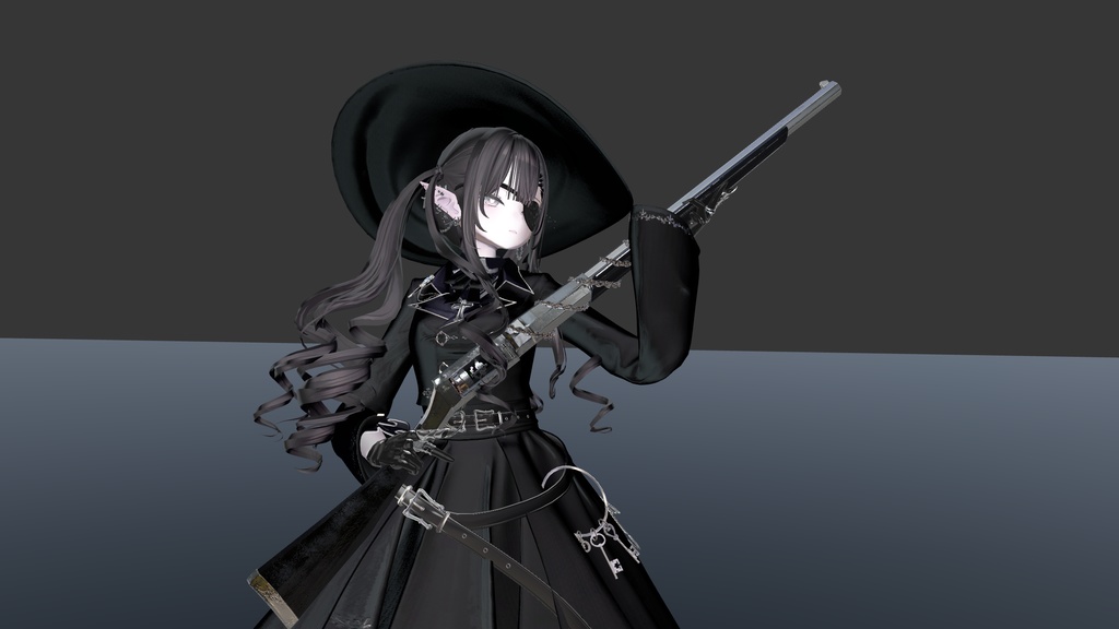 【オリジナル3Dモデル】PunisherZenith -パニッシャーゼニス-【魔法銃】VRChat想定 パーティクルやギミック付き 銃 魔法