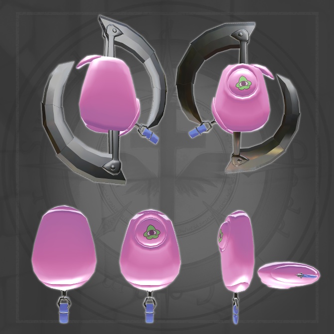 【オリジナル3Dモデル】Personal Alarm Blade -防犯ブザー ブレード-【手裏剣】VRChat想定 パーティクルやギミック付き 隠し武器 仕込み武器