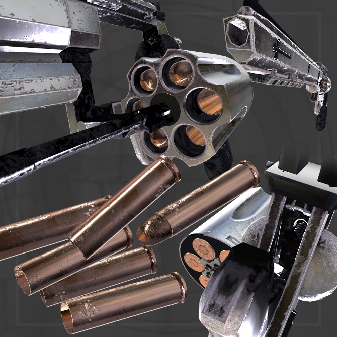 【オリジナル3Dモデル】Seeker -シーカー-【魔法銃】VRChat想定 パーティクルやギミック付き 銃 リボルバー 魔法