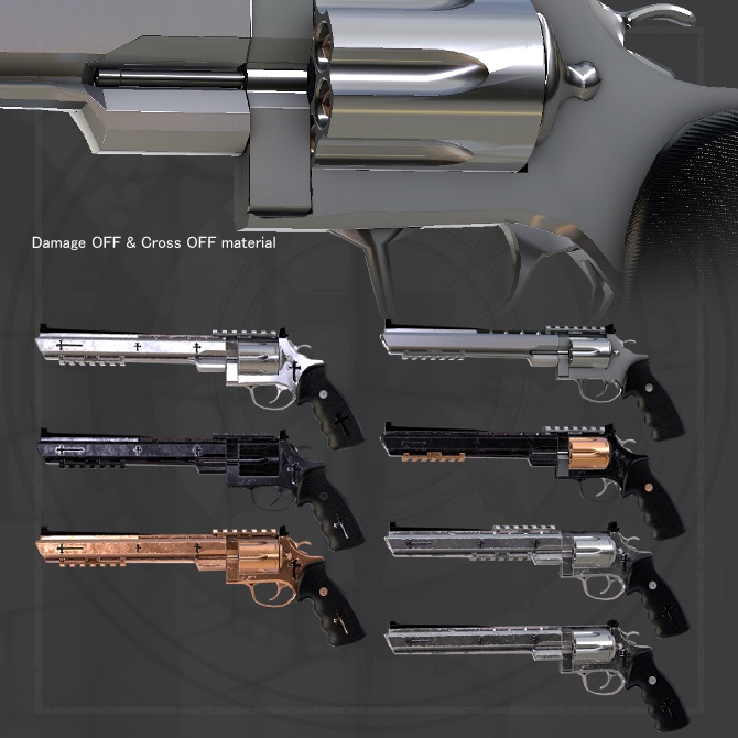 【オリジナル3Dモデル】Seeker -シーカー-【魔法銃】VRChat想定 パーティクルやギミック付き 銃 リボルバー 魔法