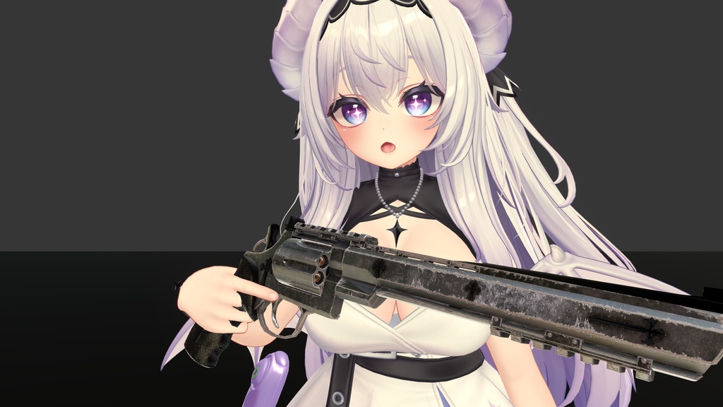 【オリジナル3Dモデル】Seeker -シーカー-【魔法銃】VRChat想定 パーティクルやギミック付き 銃 リボルバー 魔法