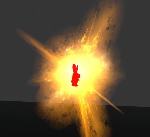 【オリジナル3Dモデル】DeadlyBomber -デッドリーボンバー-【うさぎのぬいぐるみ武器】VRChat想定 パーティクルやギミック付き にんじん 爆発 プレゼント