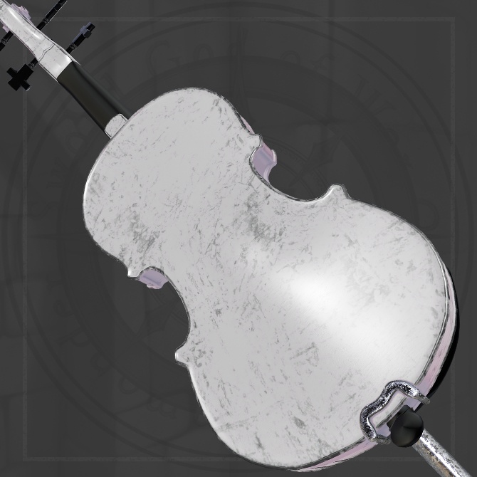 【オリジナル3Dモデル】Edel Kreis -エーデルクライス-【楽器型魔法武器】VRChat想定 パーティクルやギミック付き バイオリン パイルバンカー 魔法武器