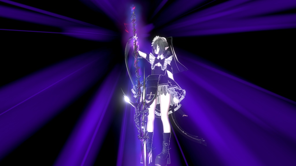 【オリジナル3Dモデル】Catastrophe -カタストロフ-【槍】VRChat想定 パーティクルやギミック付き 槍投げ スピア 爆発 魔法武器