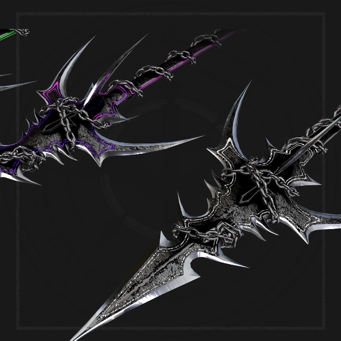 【オリジナル3Dモデル】Catastrophe -カタストロフ-【槍】VRChat想定 パーティクルやギミック付き 槍投げ スピア 爆発 魔法武器