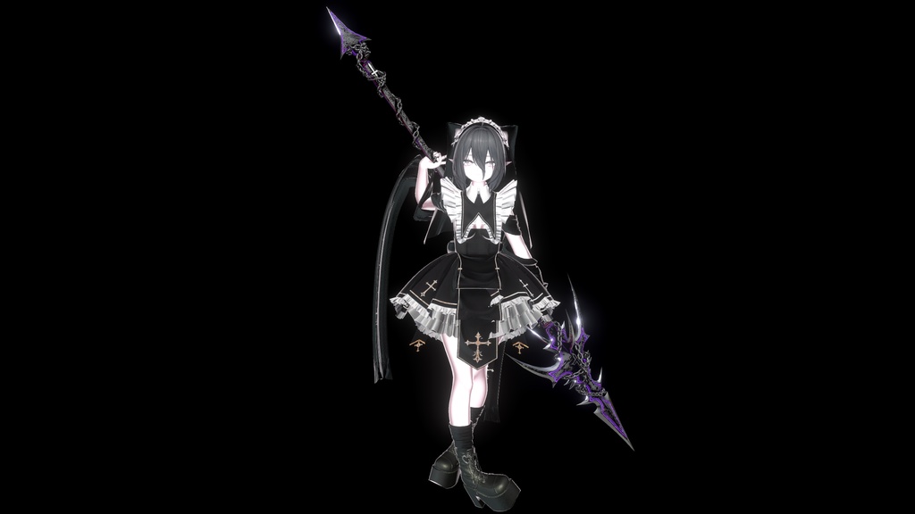 【オリジナル3Dモデル】Catastrophe -カタストロフ-【槍】VRChat想定 パーティクルやギミック付き 槍投げ スピア 爆発 魔法武器