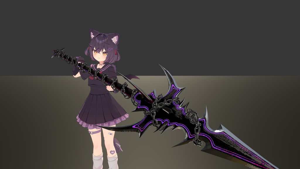【オリジナル3Dモデル】Catastrophe -カタストロフ-【槍】VRChat想定 パーティクルやギミック付き 槍投げ スピア 爆発 魔法武器