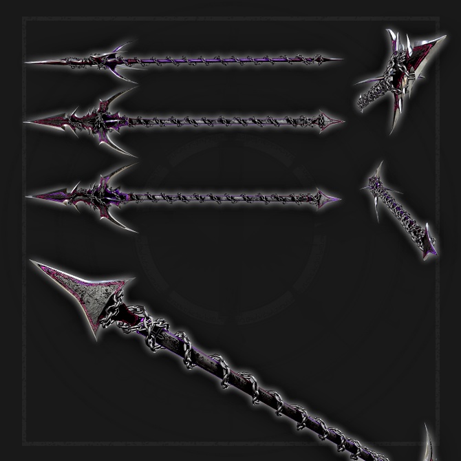 【オリジナル3Dモデル】Catastrophe -カタストロフ-【槍】VRChat想定 パーティクルやギミック付き 槍投げ スピア 爆発 魔法武器