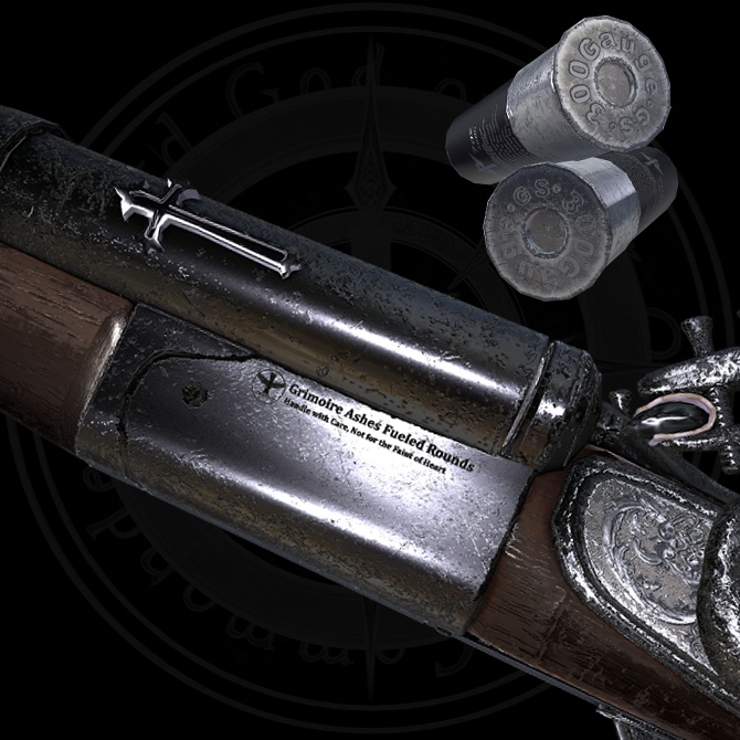 【オリジナル3Dモデル】Avenger Nadir -アベンジャーネイディア-【ダブルバレルショットガン】VRChat想定 パーティクルやギミック付き ダブルバレル ショットガン 中折式 水平二連 散弾銃 魔法銃