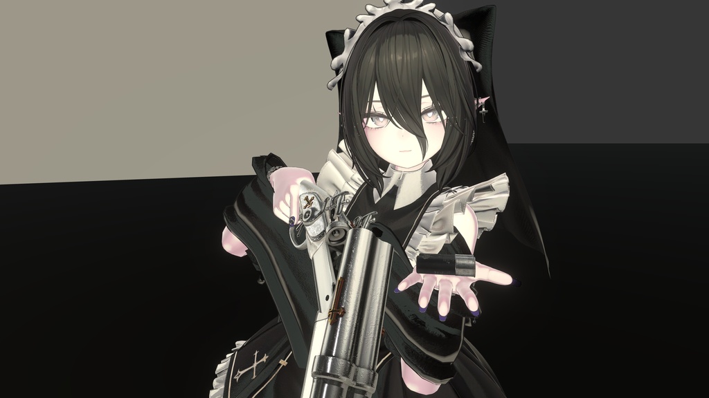 【オリジナル3Dモデル】Avenger Nadir -アベンジャーネイディア-【ダブルバレルショットガン】VRChat想定 パーティクルやギミック付き ダブルバレル ショットガン 中折式 水平二連 散弾銃 魔法銃