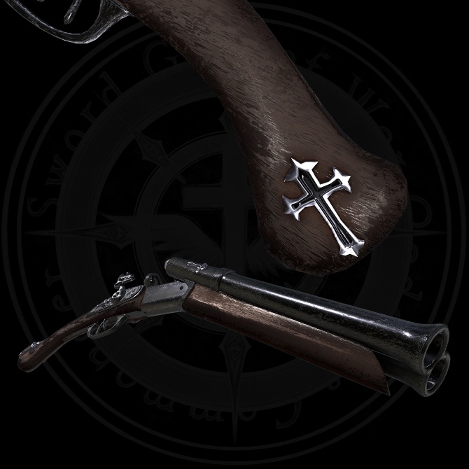 【オリジナル3Dモデル】Avenger Nadir -アベンジャーネイディア-【ダブルバレルショットガン】VRChat想定 パーティクルやギミック付き ダブルバレル ショットガン 中折式 水平二連 散弾銃 魔法銃