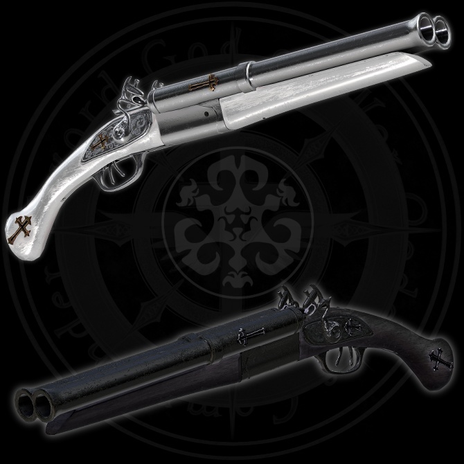 【オリジナル3Dモデル】Avenger Nadir -アベンジャーネイディア-【ダブルバレルショットガン】VRChat想定 パーティクルやギミック付き ダブルバレル ショットガン 中折式 水平二連 散弾銃 魔法銃