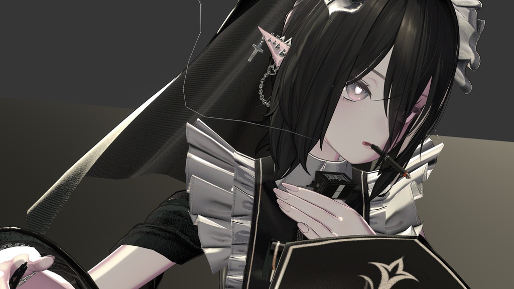 【オリジナル3Dモデル】Illusionist -イリュージョニスト-【タバコ】VRChat想定 パーティクルやギミック付き タバコ ライター 爆発 炎属性 ※タバコ風武器