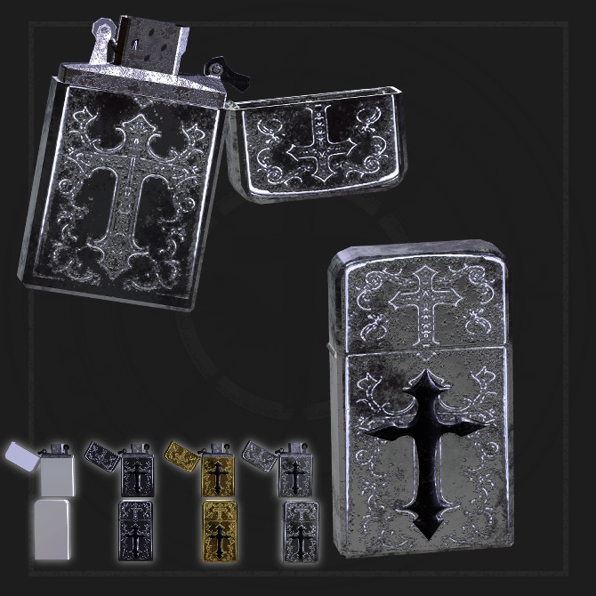 【オリジナル3Dモデル】Illusionist -イリュージョニスト-【タバコ】VRChat想定 パーティクルやギミック付き タバコ ライター 爆発 炎属性 ※タバコ風武器