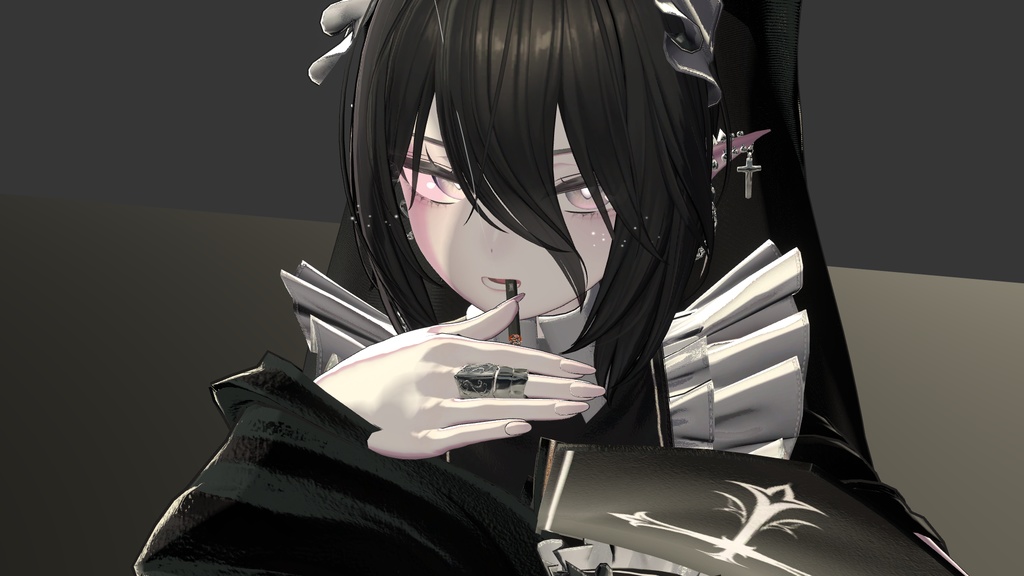 【オリジナル3Dモデル】Illusionist -イリュージョニスト-【タバコ】VRChat想定 パーティクルやギミック付き タバコ ライター 爆発 炎属性 ※タバコ風武器