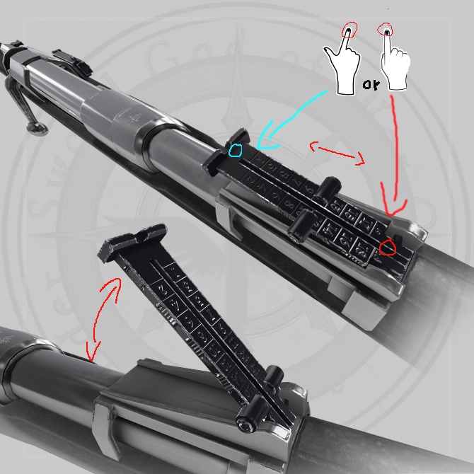 【オリジナル3Dモデル】Enforcer -エンフォーサー-【スナイパーライフル】VRChat想定 パーティクルやギミック付き ボルトアクション 狙撃 魔法 闇属性 対物ライフル