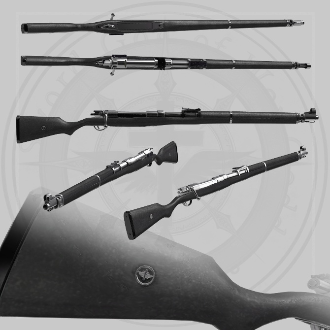 【オリジナル3Dモデル】Enforcer -エンフォーサー-【スナイパーライフル】VRChat想定 パーティクルやギミック付き ボルトアクション 狙撃 魔法 闇属性 対物ライフル