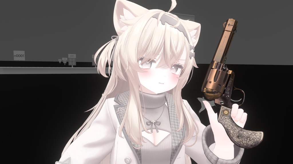 【オリジナル3Dモデル】Slinger-スリンガー-【シングルアクションリボルバー】VRChat想定 パーティクルやギミック付き シングルアクション リボルバー 光魔法 闇魔法 ウエスタン 機構 スケルトン