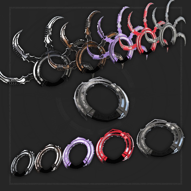 SALE!!【オリジナル3Dモデル】Hermit -ハーミット-【チャクラム】VRChat想定 パーティクルやギミック付き 魔法武器 手裏剣 投擲武器 展開式ブレード