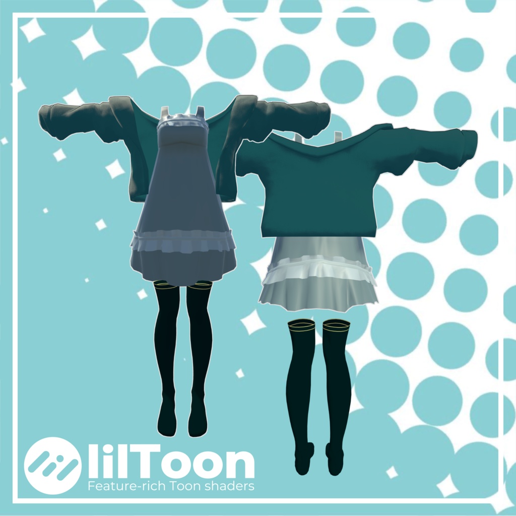 【200円OFFセール中】木漏れ日コーデ 3点セット【オリジナル3D衣装】