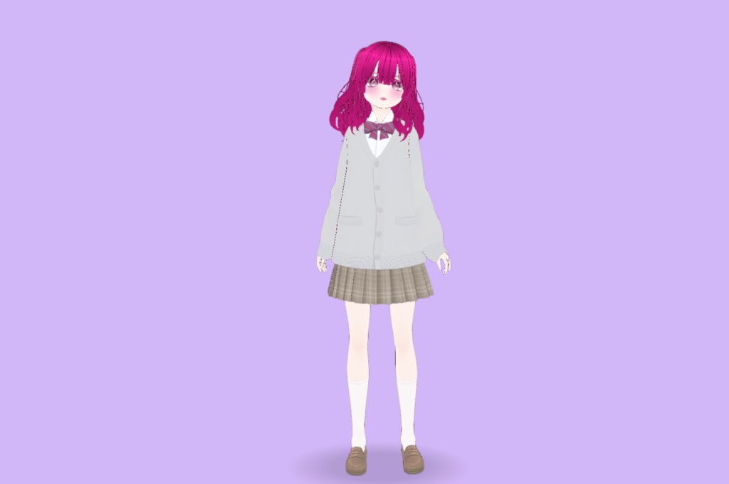 【Free VRoid model】ちえり高3ver.(汎用)【VRM】