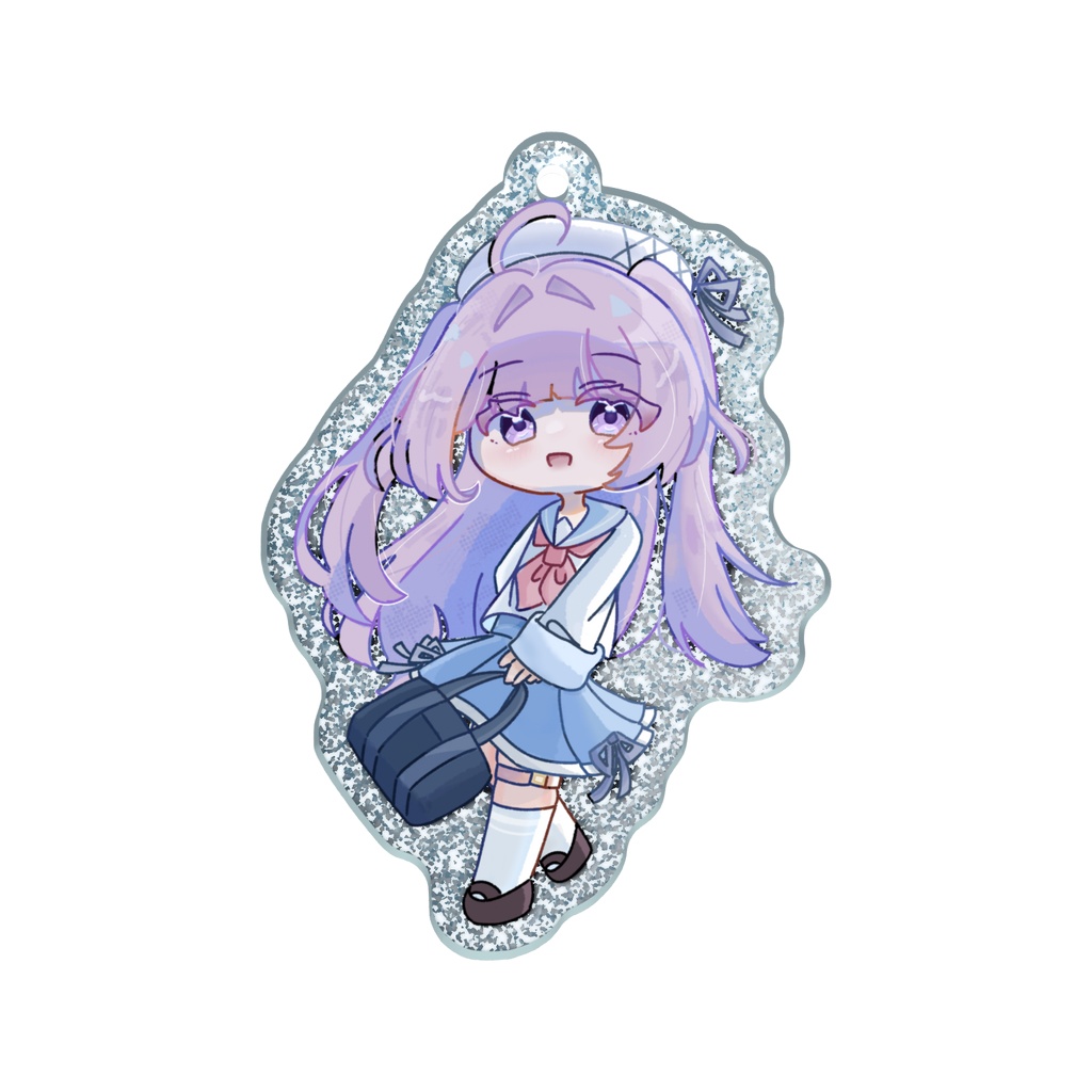宙乃掟ラメアクリルキーホルダー(制服ver.)