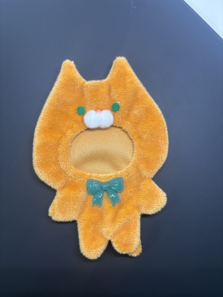 8cmぬい用着ぐるみ　ねこ（キャメル）着用ぬいサイズ諸注意あり